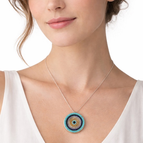 Jewelry - SKY AND GOLDEN CHUNKY NECKLACE